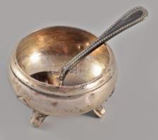 Ezüst (Ag) fűszertartó kanállal, jelzett, 25g