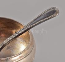 Ezüst (Ag) fűszertartó kanállal, jelzett, 25g