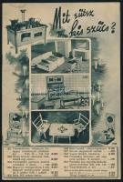 cca 1938-1944 "Mit sütsz kis szűcs?" árjegyzék, borítóhiánnyal, benne Märklin