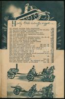 cca 1938-1944 "Mit sütsz kis szűcs?" árjegyzék, borítóhiánnyal, benne Märklin