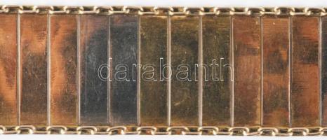 cca 1920 Arany (Au) karkötő, sárga-, rozé- és fehérarany elemekből, jelzett, 1902-1937 közötti behoz...