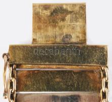 cca 1920 Arany (Au) karkötő, sárga-, rozé- és fehérarany elemekből, jelzett, 1902-1937 közötti behoz...