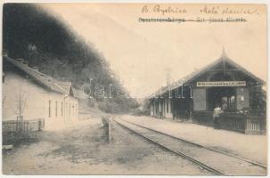 Besztercebánya, Banská Bystrica; Szent János (Szentjános) vasútállomás / Bahnhof / railway station (...