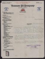 1931 Bp., Vacuum Oil Company fejléces levélpapírjára írt levél