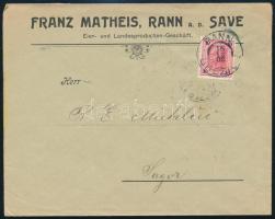 1916 10H levélen / on cover, "RANN" - "SAGOR"