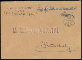 1946 (18. díjszabás) Levél készpénzes bérmentesítéssel / Cover with handwritten franking "PÉCS&...