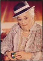 Gobbi Hilda (1913-1988) Kossuth-díjas színésznő autográf aláírása és sorai őt ábrázoló fotón, 15x10,...