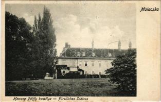 Malacka, Malatzka, Malacky; Fürstliches Schloss / Herceg Pálffy kastélya. A. Wiesner kiadása / castl...