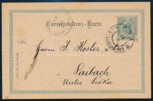 1902 5H díjjegyes levelezőlap / PS-card "WIEN-TRIEST" - Laibach
