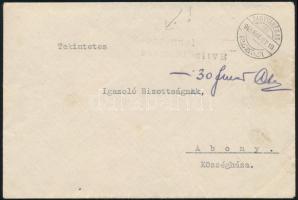 1945.03.27. Távolsági levél készpénzes bérmentesítéssel "ZAGYVARÉKAS" - Abony / Domestic c...