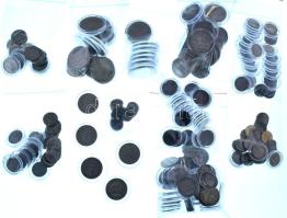 Svájc Rendkívül tartalmas évtizedeken, évszázadokon átívelő érme tétel, benne 1850-1982. 1r (26x) + 1850-1945. 2r (20x) + 1850-2013. 5r (47x) + 1850-1987. 10r (27x) + 20r (18x) + 1850-2016. 1Fr (39x, ebből 28db Ag) + 1862-2007. 2Fr (47x, ebből 27db Ag) + 1931-2018. 5Fr (30x, ebből 19db Ag) T:vegyes Switzerland Large number of coins from multiple decades, centuries, from rappen to franc denominations, including: 1850-1982. 1 Rappen (26x) + 1850-1945. 2 Rappen (20x) + 1850-2013. 5 Rappen (47x) + 1850-1987. 10 Rappen (27x) + 1850-1986. 20 Rappen (18x) + 1879-2009. 1/2Fr (39x, with 28pcs of silver) + 1850-2016. 1 Franc (39x, with 28pcs of silver) + 1862-2007. 2 Francs (47x, with 27pcs of silver) + 1931-2018. 5 Francs (30x, with 19pcs of silver) T:mixed