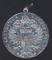 Ausztria 1780. SF Thaler Ag "Mária Terézia" újveret medálként hordható T:1/2