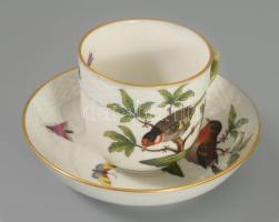 Herendi, Óherendi Rotschild mintás mokkás csésze, aljjal. Kézzel festett, jelzett, hibátlan