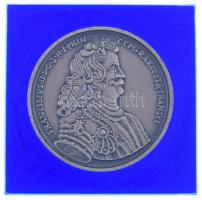 1985. "II. Rákóczi Ferenc emlékére - Rodostó 1735 - Szécsény 1985" kétoldalas ezüstpatinázott bronz emlékérem, sérült műanyag tokban (42,5mm) T:AU