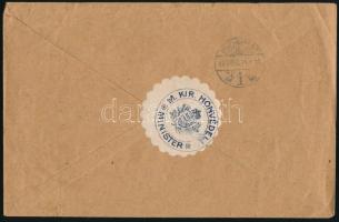1920 Budapest helyi hivatalos levél, visszaküldve / Local official cover, returned