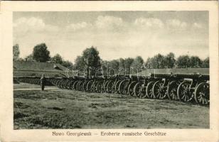 Novogeorgievsk, Nowo Georgiewsk (Modlin Fortress); Eroberte russische Geschütze. Kunstanstalt Jos. D...
