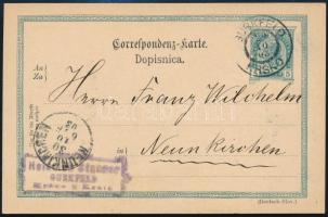1903 5H díjjegyes levelezőlap / PS-card "GURKFELD" - "NEUNKIRCHEN"
