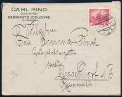 1915 10H levélen / on cover "CZUDYN / C"