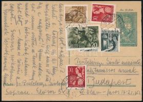 1945 (1. díjszabás) Túlbérmentesített levelezőlap "SOPRON" - Budapest / Overfranked postca...