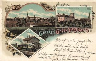 Gross-Siegharts with Railway Station litho