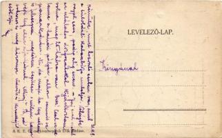 1921 Ja! A tábori koszt! A KEG Cserkészcsapatok II. kiadása / Hungarian boy scout art postcard s: Ve...