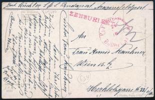 1916 Tábori posta képeslap / Field postcard "K.u.K. KRIEGSMARINE / S.M.S. BUDAPEST"