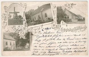 1900 Kolta, Koltha, Koltovjec; szélmalom, utcaképek / windmill, street views. Art Nouveau, floral (E...