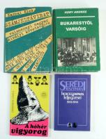 Vegyes könyvtétel, 4 db: Domonkos László: A hóhér vigyorog, Serédi Jusztinián hercegprímás feljegyzései 1941-1944, Hory András: Bukaresttől Varsóig, Karsai Elek: Számjeltávirat valamennyi magyar királyi követségnek.