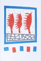 Luzsicza Lajos Árpád (1949-): Táj I., 2025. Szitanyomat, papír, jelzett, művészpéldány EA jelzéssel. 52x40 cm