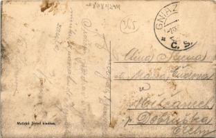 Gnézda, Hniezde; látkép templommal. Matirkó József kiadása / general view with church (tűnyom / pinm...