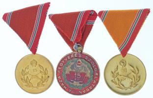 1965. "Szolgálati Érdemérem - A Haza Fegyveres Szolgálatában" 15 év után műgyantás bronz kitüntetés + 1983. "Honvédelmi Érdemérem 15 és 30 év után" aranyozott bronz kitüntetés mellszalagon T:XF