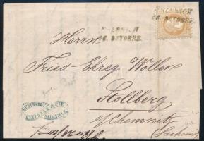 1873 15sld levélen / on cover "SALONICA" - Stollberg / Sachsen