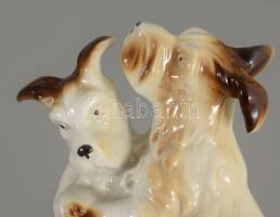 Grafenthal kutyapár, jelzett, hibátlan, m: 10,5 cm