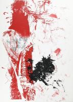 Kopasz Tamás (1958- ): Piroska I., 1985. Szitanyomat, papír, jelzett, számozott (24/10), 67×47 cm. Rendkívül ritka, korai mű!