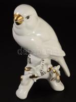 Jelzett porcelán madár figura, hibátlan, m: 15 cm