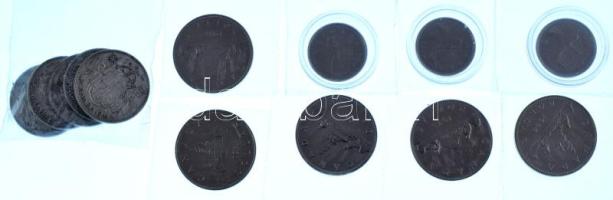 Ausztrália 1941-1952. 50c Ag "VI. György" (5x, ebből 4db klf évjárat) + Kanada 1978-1986. 1$ Ni "II. Erzsébet" (5xklf) + 2006-2009. 25c Ni-acél "II. Erzsébet" (3x) T:AU,XF Australia 1941-1952. 50 Cents Ag "George VI" (5x with 4pcs of diff years of issues) + Canada 1978-1986. 1 Dollar Ni "Elisabeth II" (5xdiff) + 2006-2009. 25 Cents Ni-Steel "Elisabeth II" (3x) C:AU,XF