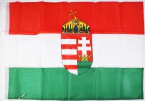 Magyar zászló, címeres, kb. 60x90 cm