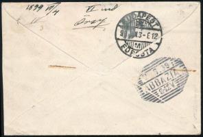 1899 2kr és 3kr levélen Budapestre, majd továbbküldve Abbáziába "TRENCSÉN" / 2kr + 3kr on ...