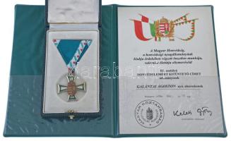 1992. "A Honvédelemért Kitüntető Cím III. osztálya" zománcozott ezüstözött fém kitüntetés ...