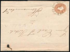 1862 10kr levélen / on cover "ZALATHNA" - "HERMANNSTADT / Abends"