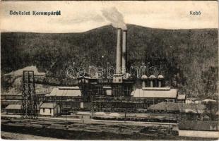 1919 Korompa, Krompach, Krompachy (Szepes); vasgyár, kohó, iparvasút / ironworks, iron factory, furn...