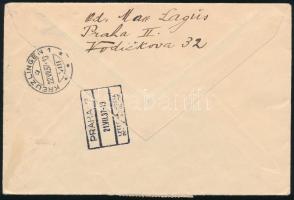 1937 Ajánlott légi levél 11 db bélyeggel / Registered airmail cover with 11 stamps to Switzerland