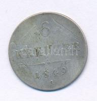 Ausztria 1849A 6kr Ag T:F patina, karc Austria 1849A 6 Kreuzer Ag C:F patina, scratch Krause KM#2200