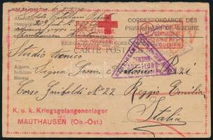 1916 Hadifogoly levelezőlap Olaszországba / POW postcard to Italy