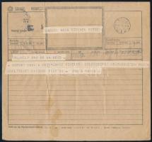 1945 (5. díjszabás) Távirat postai úton / Telegram