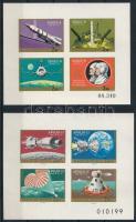 1970 Szojuz és Apollo vágott kisívek / imperforate mini sheets