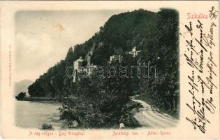 1901 Vágsziklás, Szkalka, Szkalka-Benedek, Skalka nad Váhom; Apátsági romok a Vágvölgyben. Gansel Li...