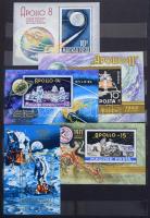 Magyar gyűjtemény a 70-es évekből sorokkal, blokkokkal, kisívekkel, A/4 és 1 közepes berakóban