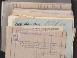 1910-1950 50 db okmánybélyeggel ellátott okirat (szebb összefüggések)