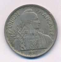 Francia Indokína 1947. 1P Cu-Ni recés perem T:XF French Indo-China 1947. 1 Piastre Cu-Ni reeded edge C:XF Krause KM#32.2